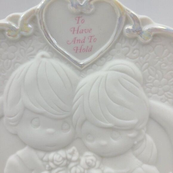 Precious Moments 25th Anniversary Plate 1995 Christmas Musical Ornament Lot 2 - Picture 4 of 9